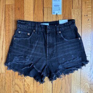 Black cutoff jean shorts